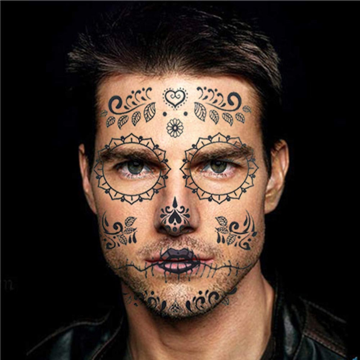 Planilla Tatuajes Temporales Halloween Dia Muertos Disfraz