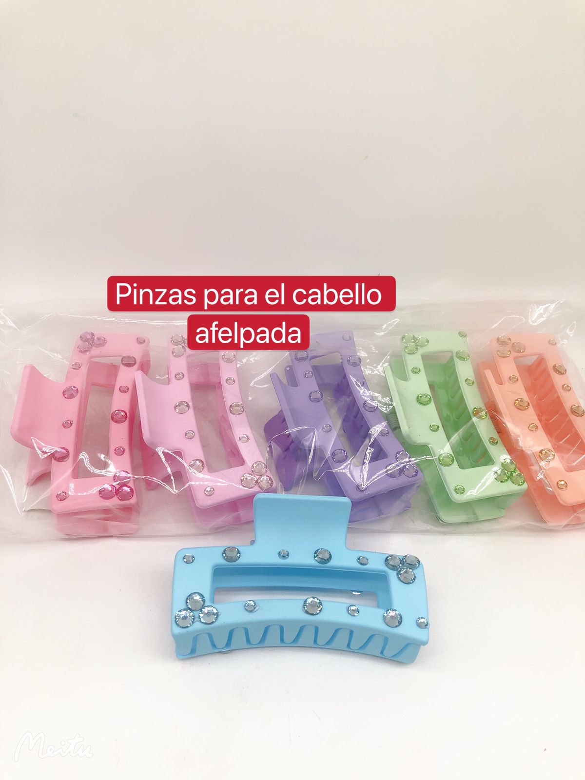 Pinzas para el cabello afelpada