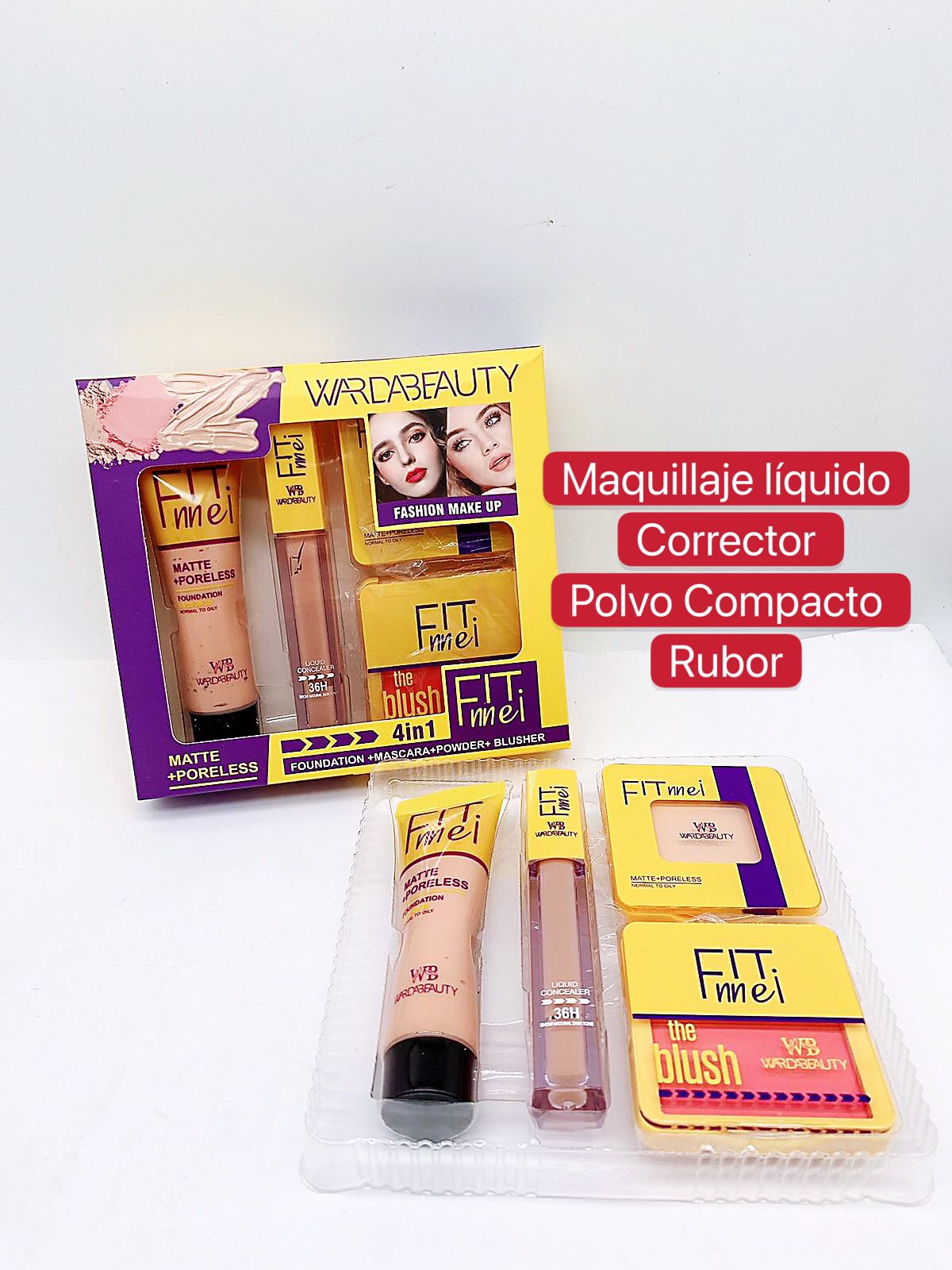 Maquillaje Liquido Corrector Polvo Compacto Rubor