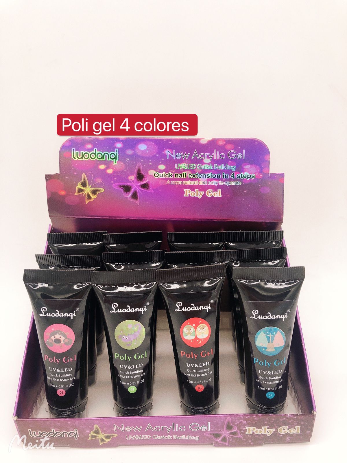 Poli Gel 4 Colores