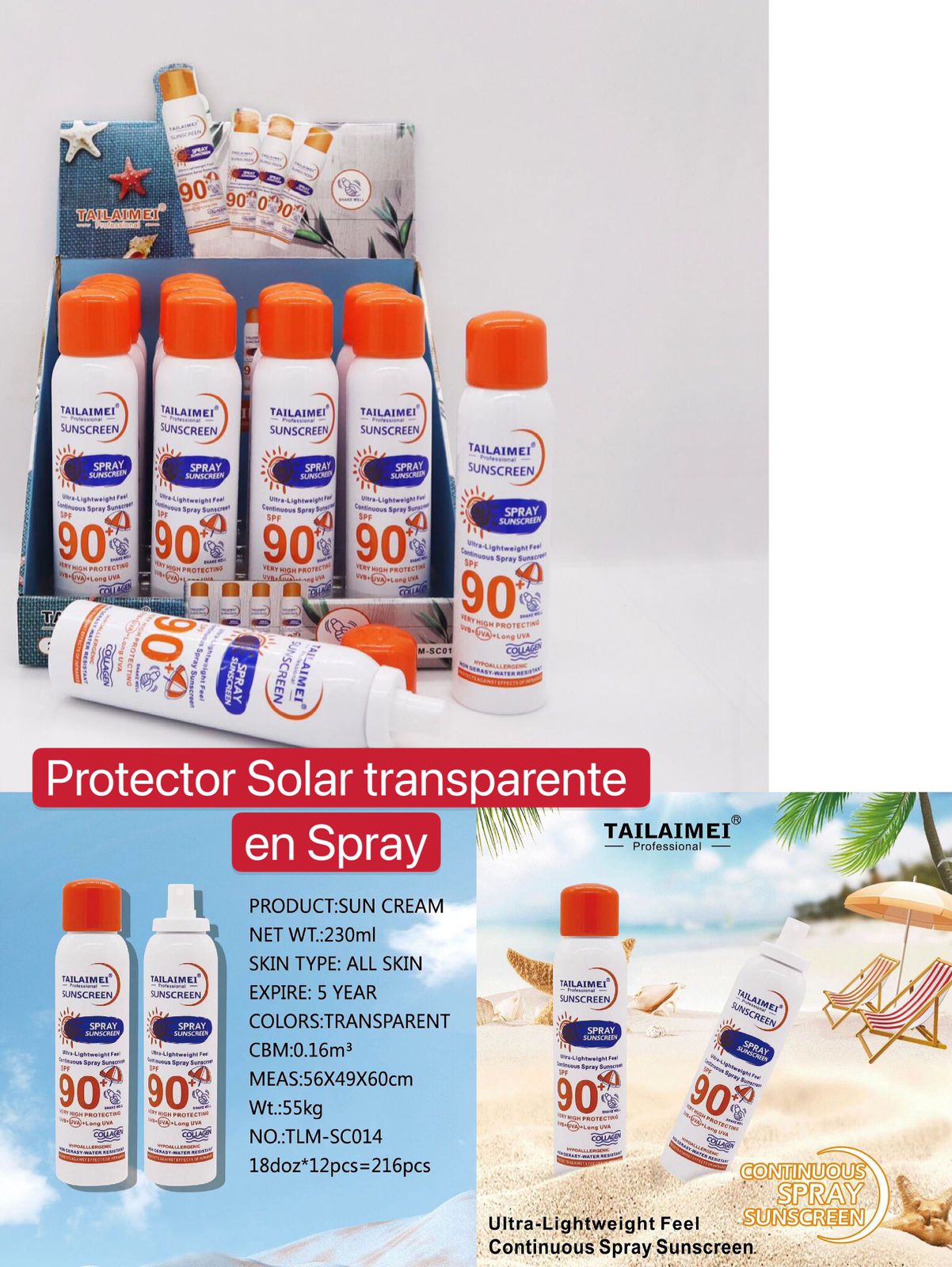 Protector Solar Transparente en Spray