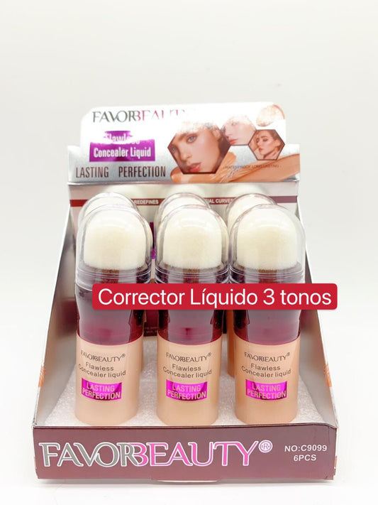 Corrector Liquido 3 Tonos